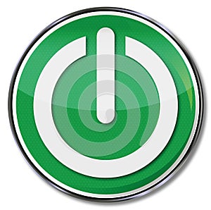 Green power button