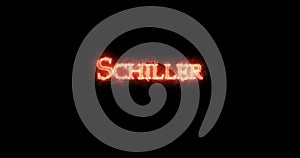 Schiller written with fire. Loop