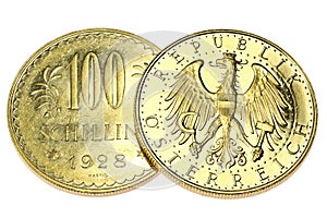 100 Schilling gold coins