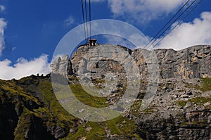 The Schilthorn cable car is famous from the James Bond Movie