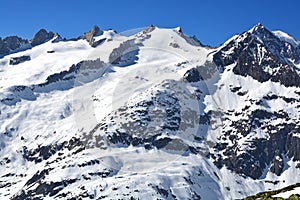 Schinhorn, Sattelhorn and Aletschhorn