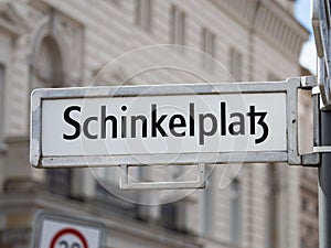 Schinkelplatz Square Sign in Berlin