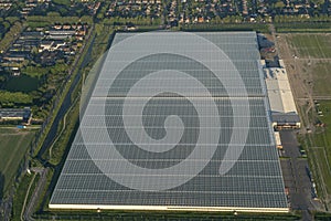 Schiphol airport amsterdam hangar aerial view