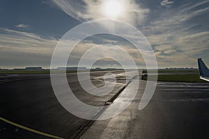 Schiphol airport amsterdam take off lane