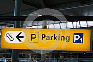 Schiphol airport sign