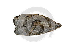 Specimen Schist rock stone isolated on white background. photo