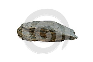 Specimen Schist rock stone isolated on white background. photo