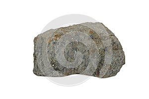 Schist rock isolated on white background. photo