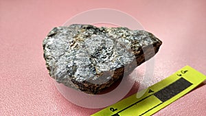 Schist Mica metamorphic rock from Melange tectonic Complex, Indonesia