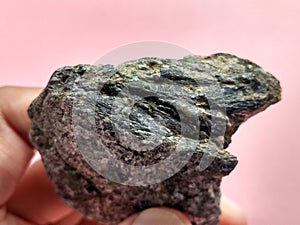 Schist Mica metamorphic rock from Melange tectonic Complex, Indonesia