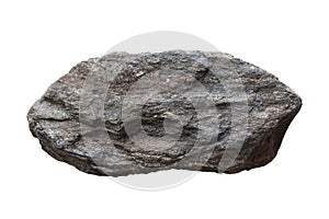 Schist rock isolated on white background. photo