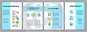 Schizophrenia blue brochure template