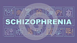 Schizophrenia blue word concept