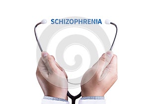 SCHIZOPHRENIA and psychotic woman with schizophrenia during treatment