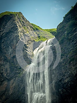 The Schleier waterfall at the Hintersee in Mittersill Salzburg