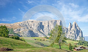 Schlern Mountain,Seiser Alm,south Tyrol,Italy photo