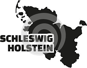 Schleswig-Holstein map with title photo