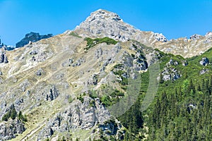 Schlicker Alm mountain in Schlick massif in Tirol, Austria