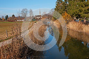 Schlierach river at spa town schliersee