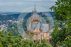 Schloss Drachenburg Castle is a palace in Konigswinter on the Rhine river near the city of Bonn, in Germany