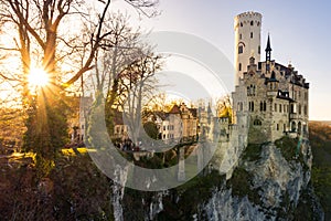 Schloss Lichtenstein Castle Germany Baden-Wuerttemberg Swabian A