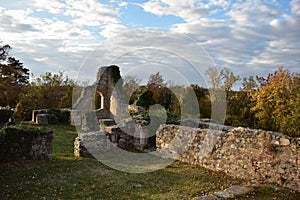 Schlossberg temple ruins in Hungary