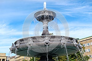 Schlossplatz Fountain in Stuttgart, Germany