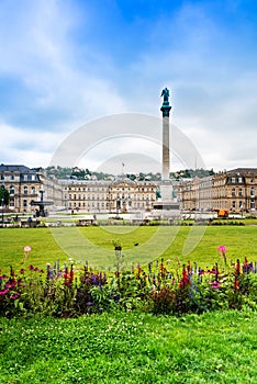 Schlossplatz is the largest square in the center of Stuttgart, GERMANY