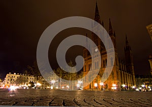 Schlossplatz at Night in Wiesbaden