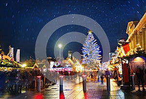 Schlossplatz square with Christmas tree, Stuttgart