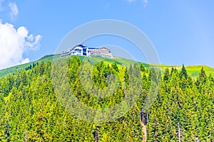 Schmittenhohe - mountain above Lake Zell with beautiful panoramic view. Summer time Alpine hiking. Austria photo