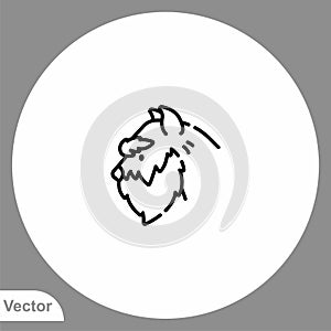 Schnauzer vector icon sign symbol