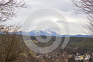 Schneeberg in Austrian Alps - view from the fortifications of the mountain church