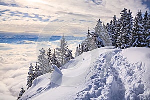 Schneeberg in Winter