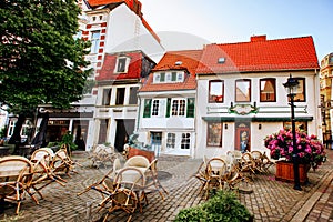Schnoor is a district in the medieval centre of Bremen city photo