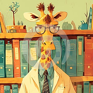 The Scholar Giraffe: A Literary Muse