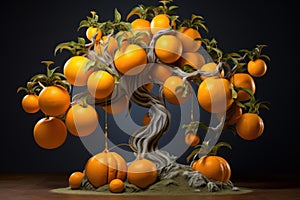 Scholarly Sculpture oranges. Generate AI