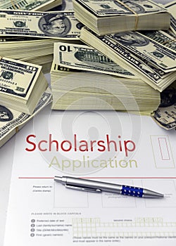 Scholarship application form and money