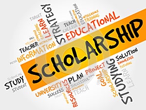 Scholarship word cloud