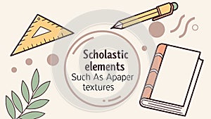 Scholastic Elements Vector Design for Education and Learning, vector design Generative AI
