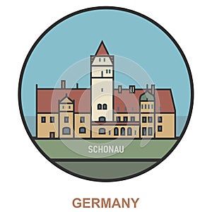 Schonau. Cities and towns in Germany