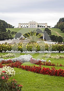 Schonbrunn Palace. Gardens of Schonbrunn Palace.