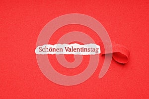 Schonen valentinstag means happy valentines day in german photo