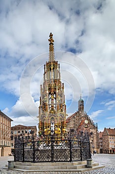 Schoner Brunnen fountain, Nuremberg, Germany