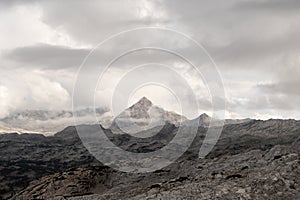 Schonfeldspitze mountain at Steinernes Meer, mountain landscape in Bavaria, Germany