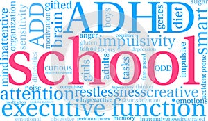 School ADHD Word Cloud