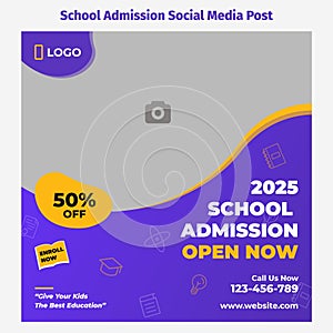 School Admission Social Media Post Template