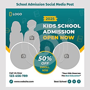 School Admission Social Media Post Template