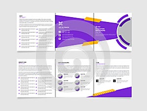 School admission Template square abstract tri fold brochure or flyer template vector