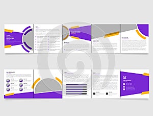 School admission Template square abstract tri fold brochure or flyer template vector. Creative business